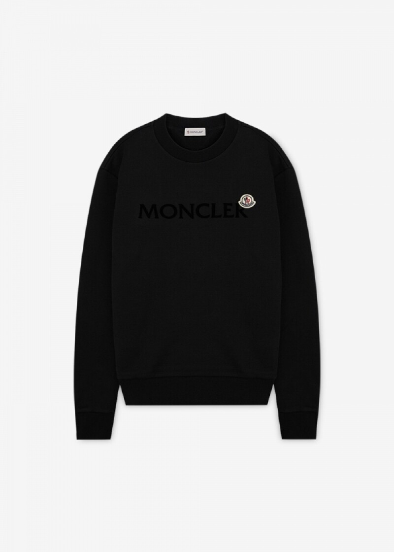 몽클레어 남성 로고 패치 블랙 맨투맨 8G00040 809KR 999