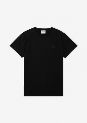 이자벨마랑 여성 애비 로고 블랙 반팔티 TS0070FA A1N98E 01BK