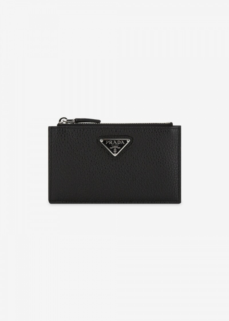 프라다 남성 삼각로고 지퍼 블랙 카드지갑 2MC086 2E54 F0002