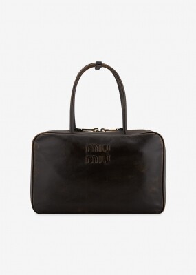 미우미우 여성 로고 커피 토트백 5BB117 AF6P F0201