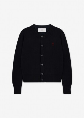 아미 여성 하트 로고 블랙 가디건 FKC361 001 009