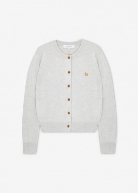 메종키츠네 여성 베이비 폭스 라이트 그레이 멜란지 가디건 PW00502KT1181 LGM