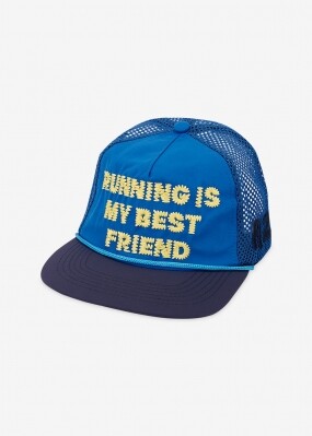알렉스조노 공용 RUNNING IS MY BEST FRIEND 블루 볼캡 AZ BF TRUCK RIMBF BLUE