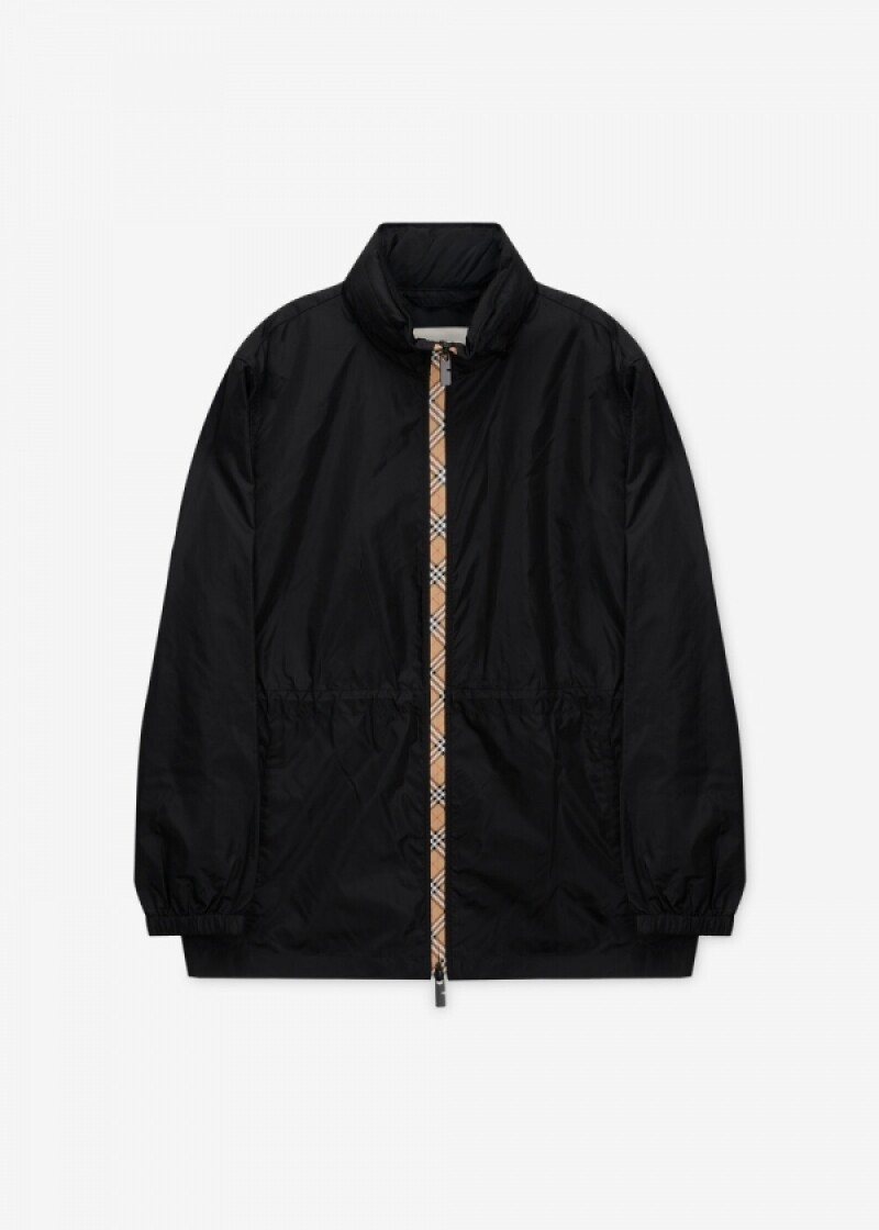 버버리 여성 체크 블랙 자켓 8110309