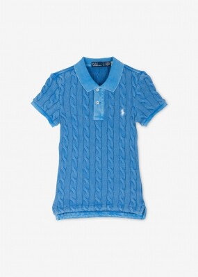 스크래치_폴로랄프로렌 여성 포니 로고 자수 블루 반팔티 211943010 003(187625)