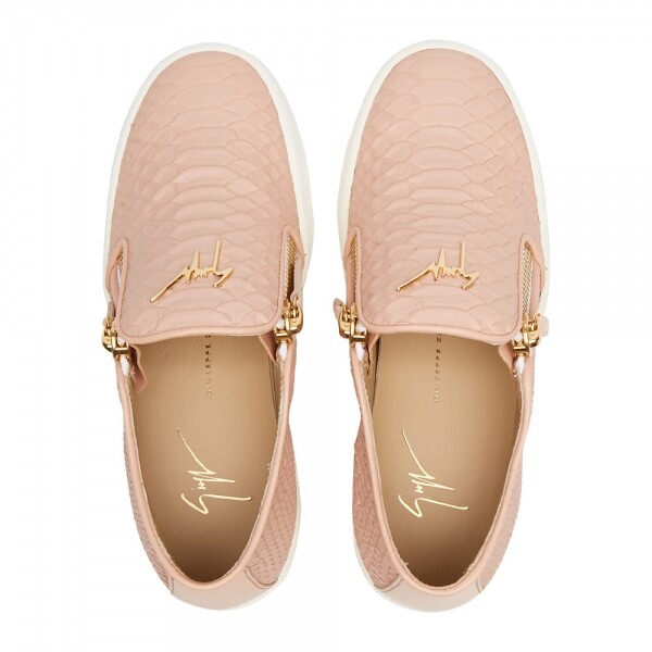꼬르소밀라노,쥬세페자노티 여성 뱀피 핑크 슬립온 RS7006 ROSA