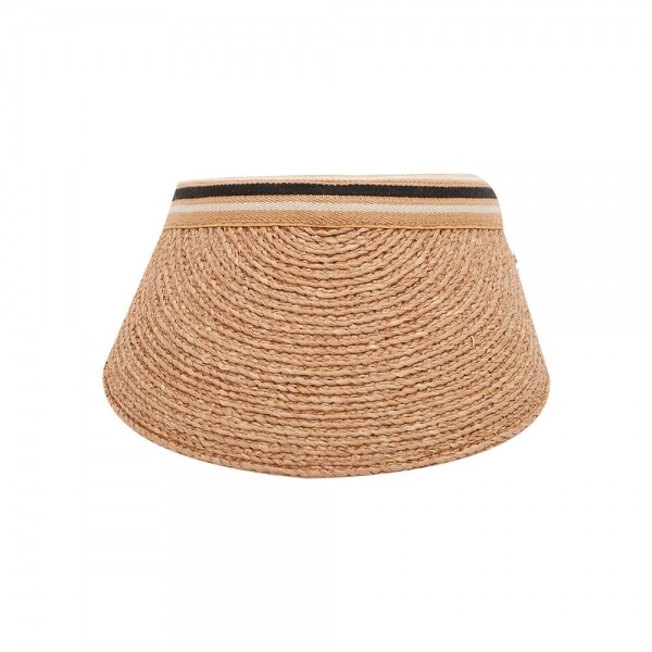 꼬르소밀라노,헬렌카민스키 여성 비앙카 누가/블랙 스트라이프 썬캡 HAT50265 Nougat Black Stripe