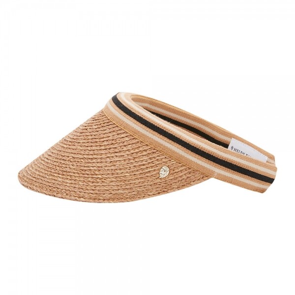 꼬르소밀라노,헬렌카민스키 여성 비앙카 누가/블랙 스트라이프 썬캡 HAT50265 Nougat Black Stripe