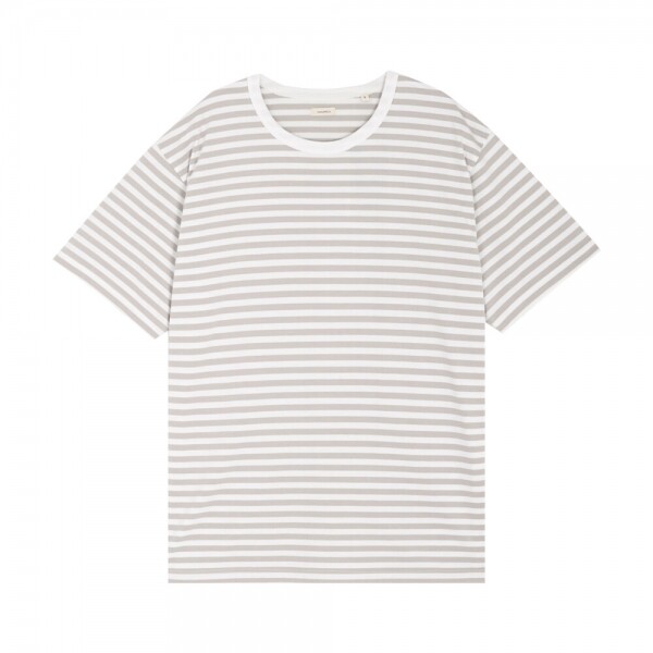 꼬르소밀라노,나나미카 남성 스트라이프 저지 샌드 베이지/화이트 반팔티 S25SH120E SANDBEIGEXWHITE