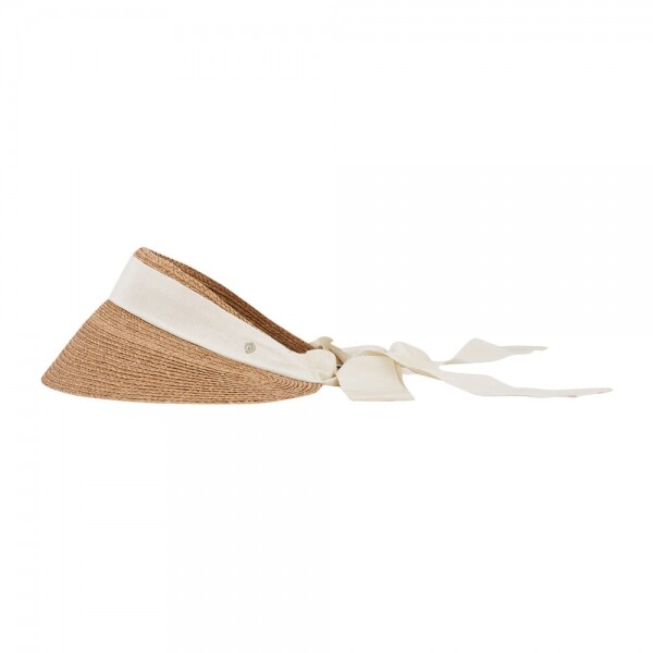 꼬르소밀라노,헬렌카민스키 여성 사비나 라피아 누가/크림 바이저햇 HAT51251 NOUGAT CREAM