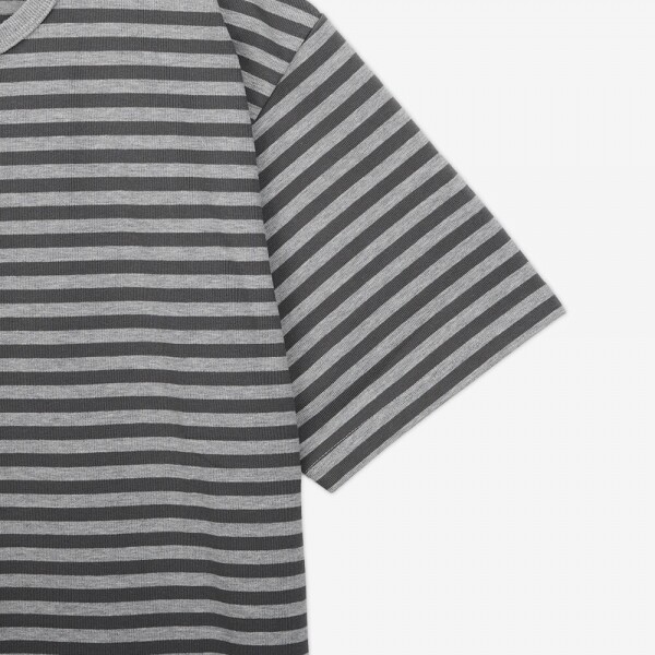 꼬르소밀라노,나나미카 남성 스트라이프 믹스 그레이/그레이 반팔티 S25SH120E MIXGRAYXGRAY
